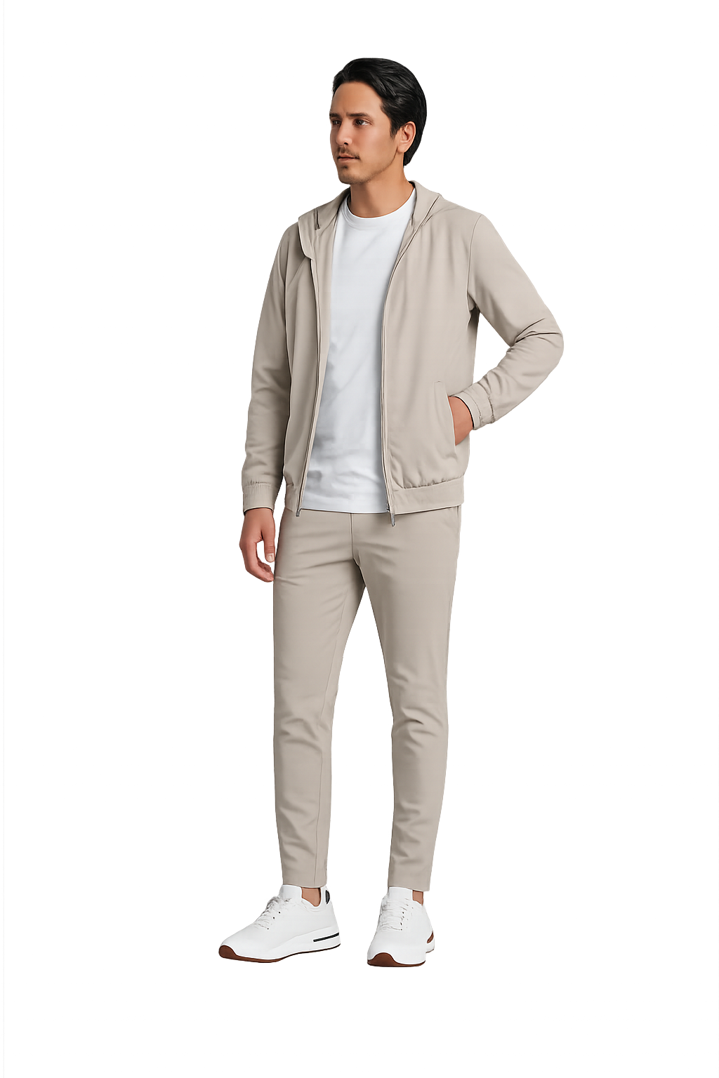 CIRNE HOODED TECH SUIT BEIGE