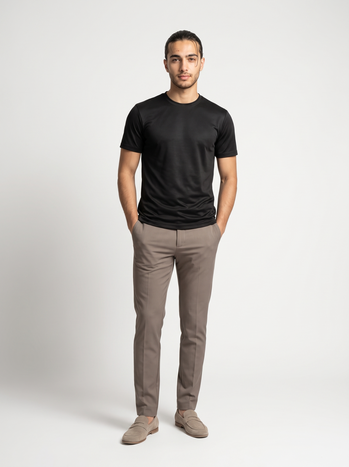 Cirine Shiny T-Shirt – Black
