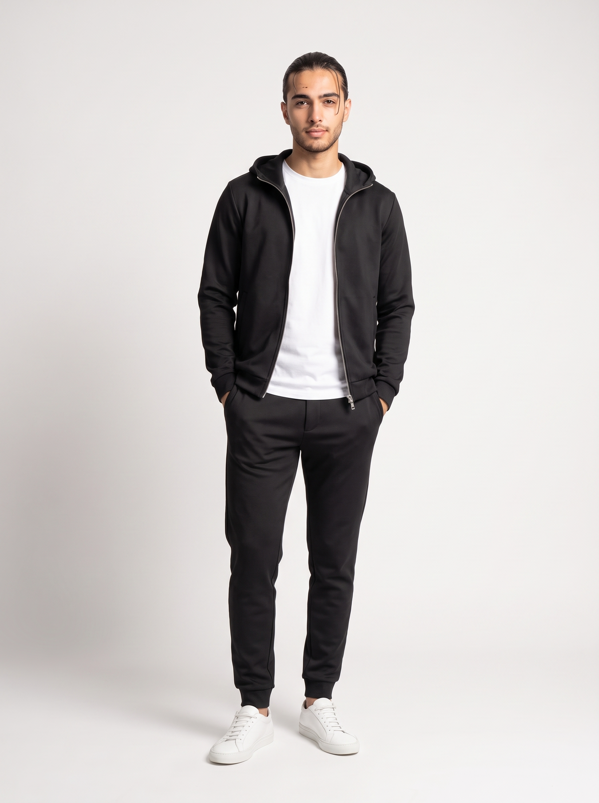 Cirine Hooded Tech Suit – Black
