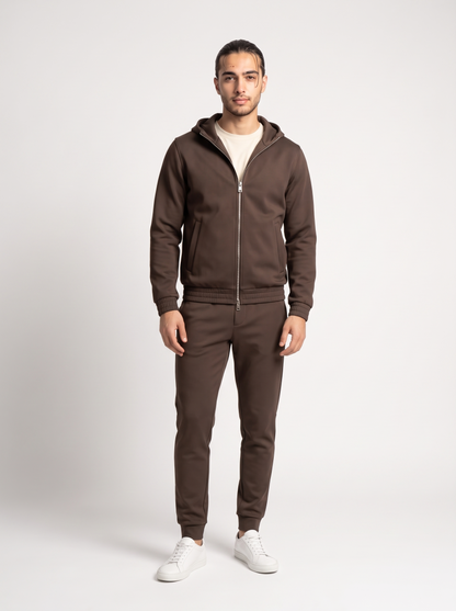 Cirine Hooded Tech Suit – Brown