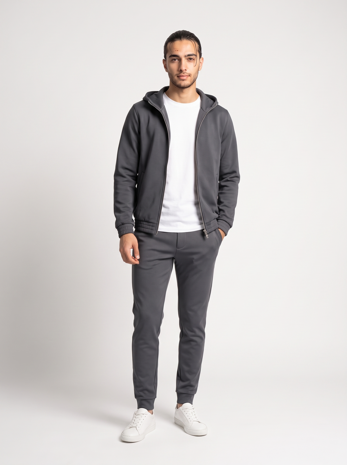Cirine Hooded Tech Suit – Grey