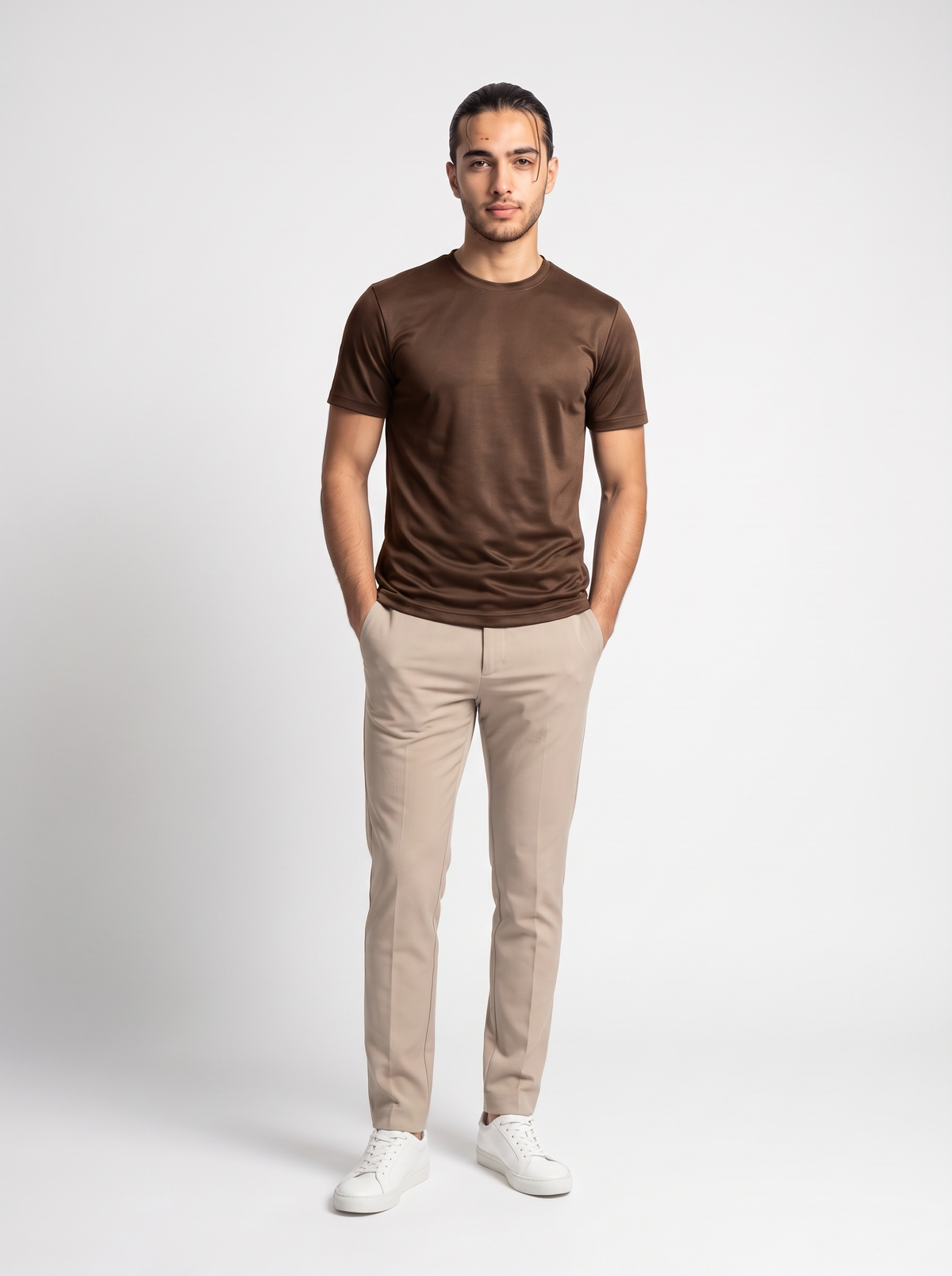 Cirine Shiny T-Shirt – Brown