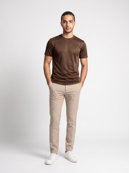 Cirine Shiny T-Shirt – Brown