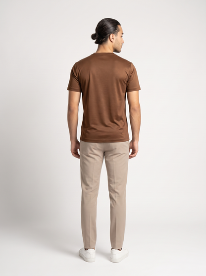 Cirine Shiny T-Shirt – Brown