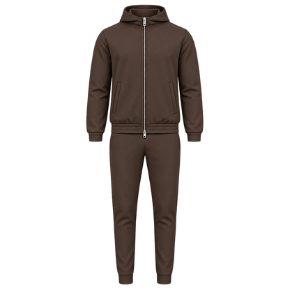 Cirine Hooded Tech Suit – Brown