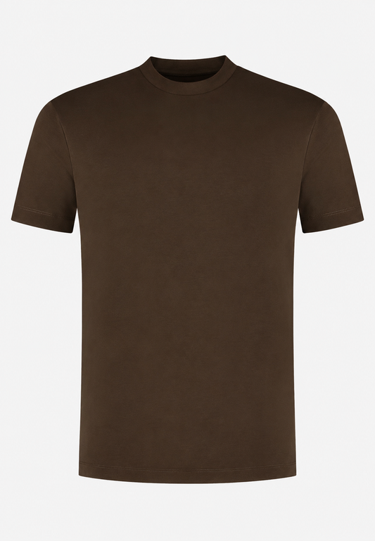 CIRINE SHINY T-SHIRT BROWN