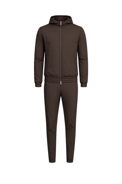 CIRINE HOODED TECH SUIT BROWN