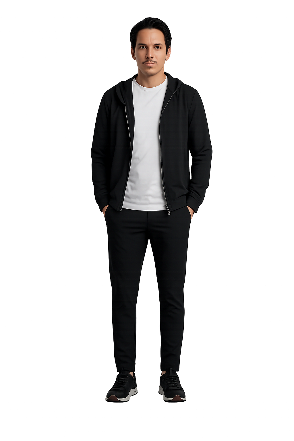 CIRINE HOODED TECH SUIT BLACK