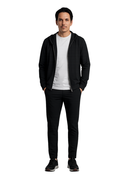 CIRINE HOODED TECH SUIT BLACK