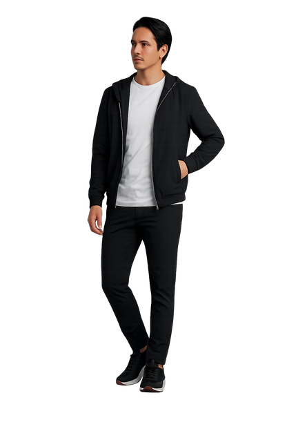 CIRINE HOODED TECH SUIT BLACK