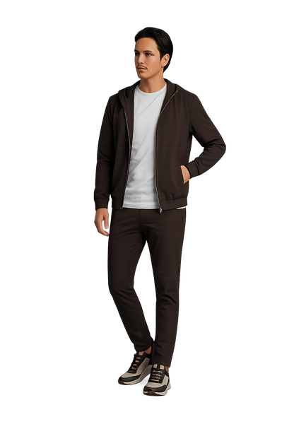 CIRINE HOODED TECH SUIT BROWN